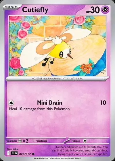 Cutiefly 75/162 Temporal Forces Pokemon card