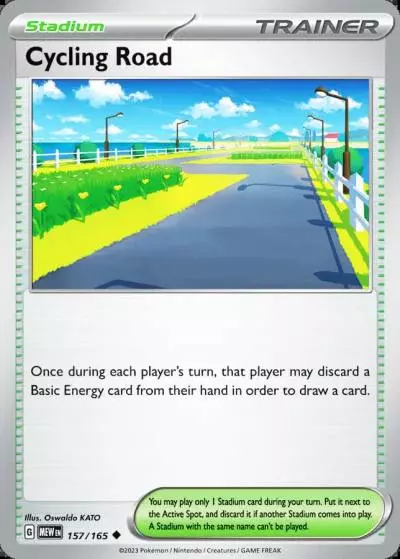 Cycling Road 157/165 151 Pokemon card
