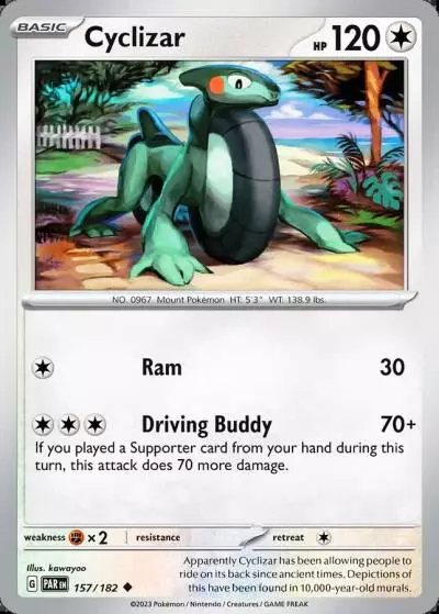 Cyclizar 157/182 Paradox Rift Pokemon card