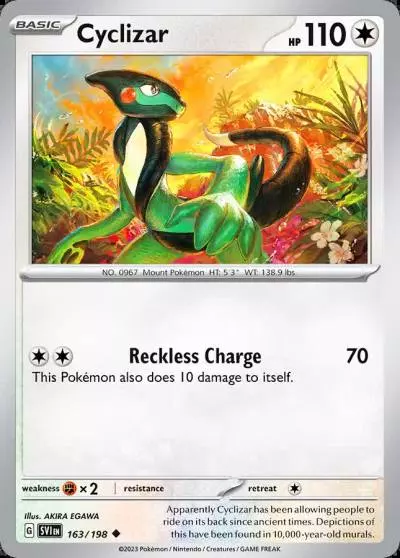 Cyclizar 163/198 Scarlet & Violet Pokemon card