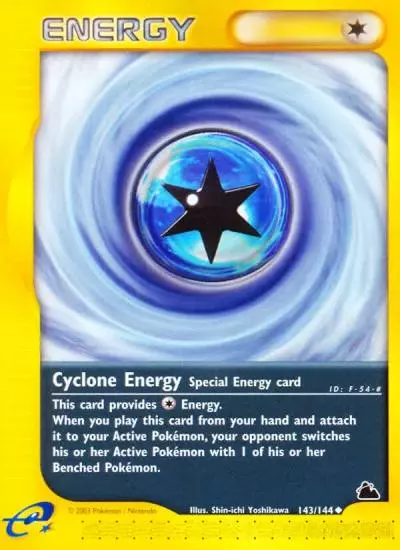 Cyclone Energy 143/144 Skyridge Pokemon card