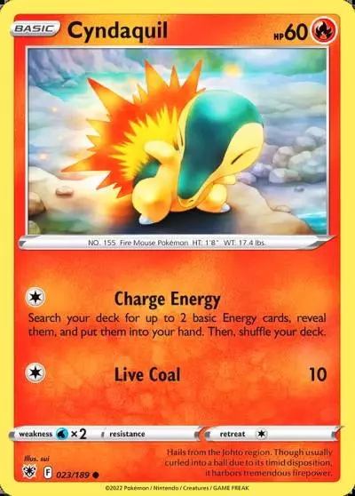 Cyndaquil 23/189 Astral Radiance Pokemon card