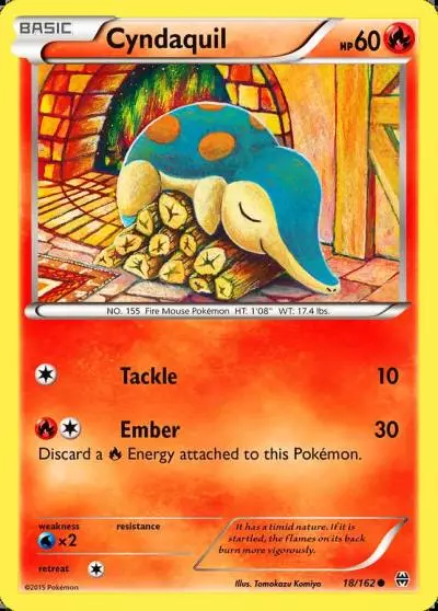 Cyndaquil 18/162 BREAKthrough Pokemon card