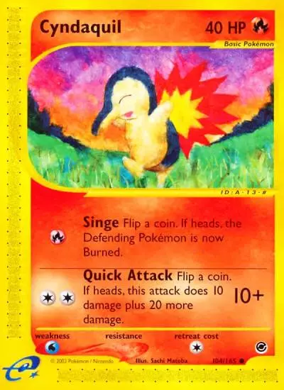 Cyndaquil 104/165 Expedition Base Set Pokemon card