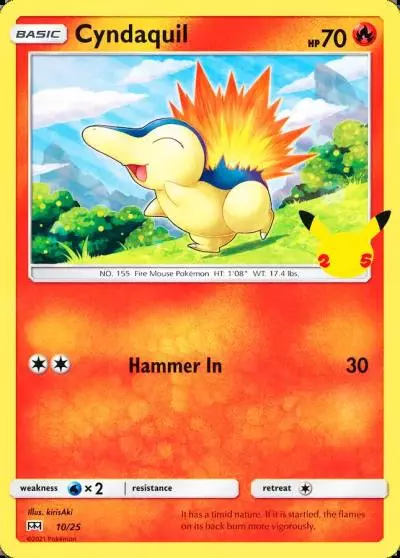 Cyndaquil 10/25 McDonald's Collection 2021 Pokemon card