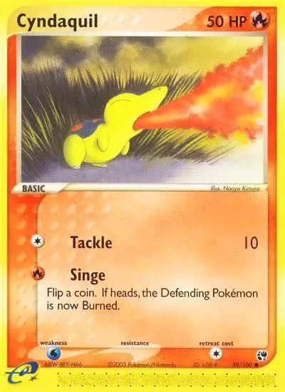 Cyndaquil 59/100 Sandstorm Pokemon card