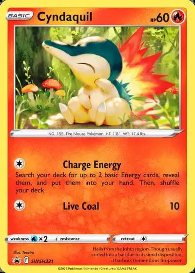 Cyndaquil SWSH221/307 SWSH Black Star Promos Pokemon card