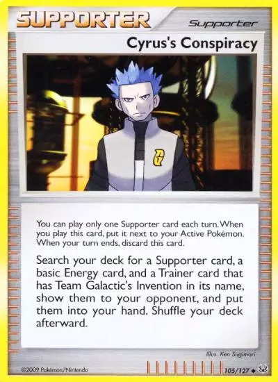 Cyrus's Conspiracy 105/127 Platinum Pokemon card