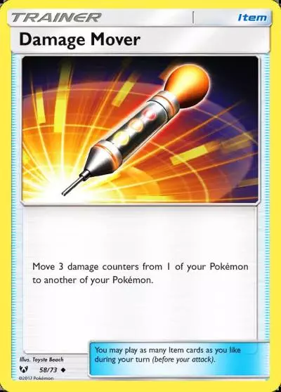 Damage Mover 58/73 Shining Legends Pokemon card
