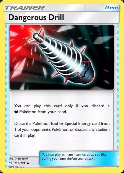 Dangerous Drill 138/181 Team Up Pokemon card