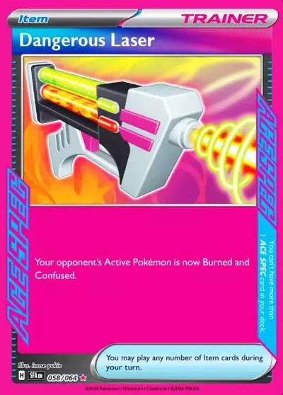 Dangerous Laser 58/64 Shrouded Fable Pokemon card