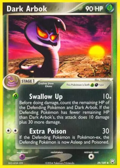 Dark Arbok 29/109 Team Rocket Returns Pokemon card