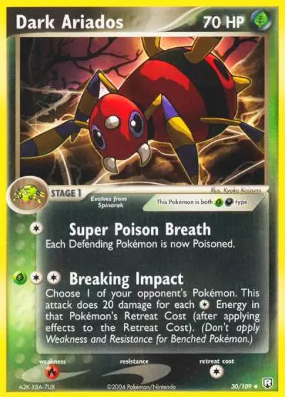 Dark Ariados 30/109 Team Rocket Returns Pokemon card