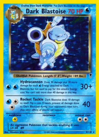 Dark Blastoise 4/110 Legendary Collection Pokemon card