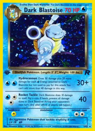 Dark Blastoise 3/82 Team Rocket Pokemon card
