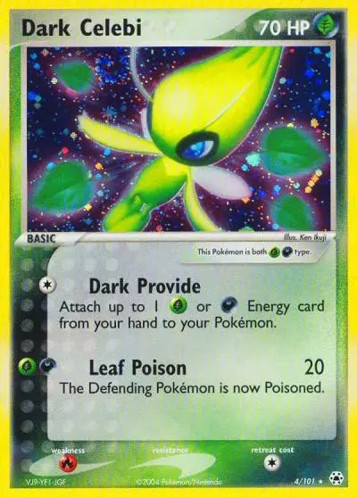 Dark Celebi 4/101 Hidden Legends Pokemon card