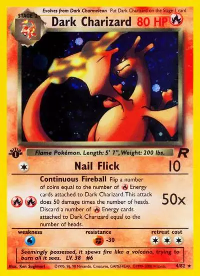 Dark Charizard 4/82 Team Rocket Pokemon card