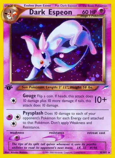 Dark Espeon 4/105 Neo Destiny Pokemon card