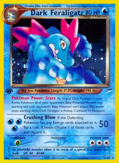 Dark Feraligatr 5/105 Neo Destiny Pokemon card