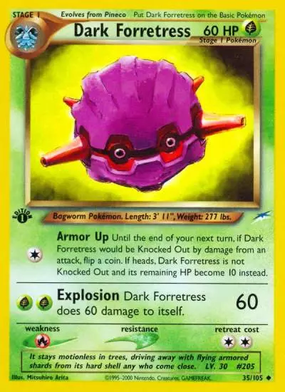 Dark Forretress 35/105 Neo Destiny Pokemon card