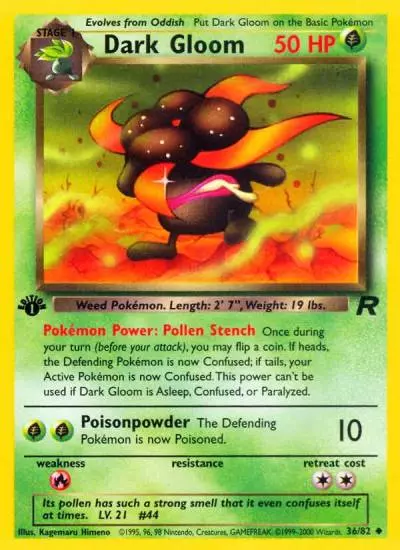 Dark Gloom 36/82 Team Rocket Pokemon card