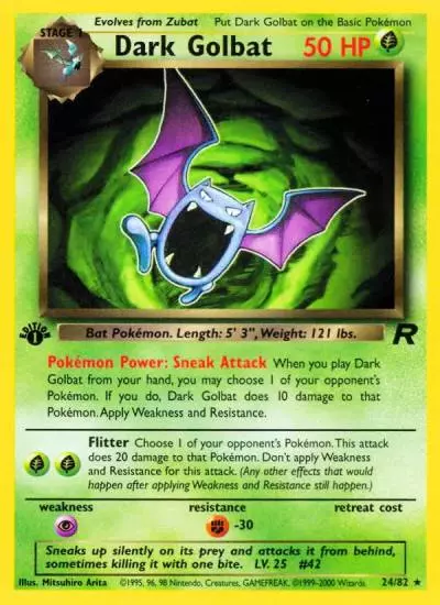 Dark Golbat 24/82 Team Rocket Pokemon card