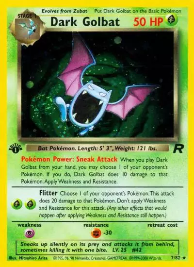 Dark Golbat 7/82 Team Rocket Pokemon card