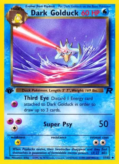 Dark Golduck 37/82 Team Rocket Pokemon card
