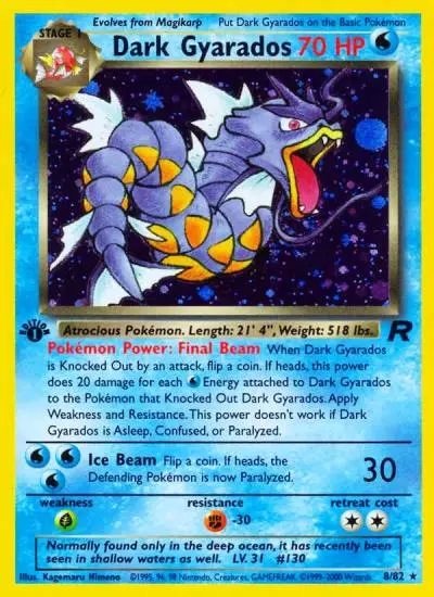 Dark Gyarados 8/82 Team Rocket Pokemon card