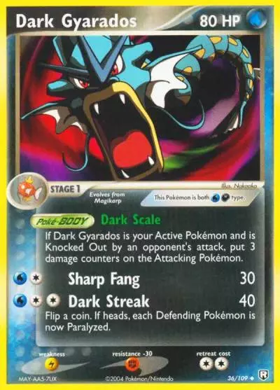 Dark Gyarados 36/109 Team Rocket Returns Pokemon card