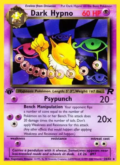 Dark Hypno 26/82 Team Rocket Pokemon card