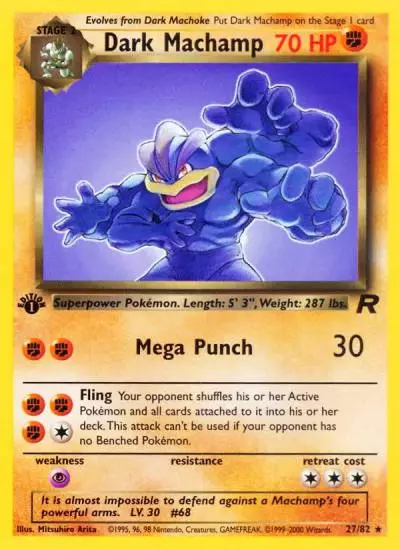 Dark Machamp 27/82 Team Rocket Pokemon card