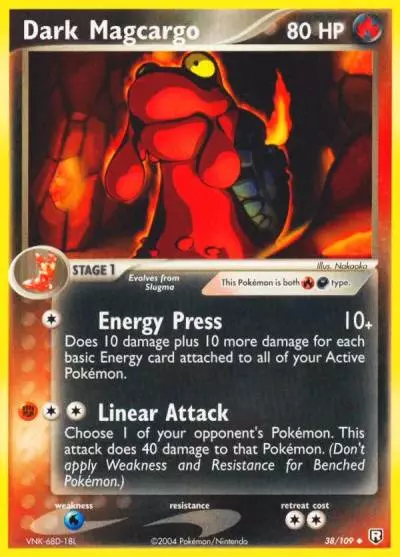 Dark Magcargo 38/109 Team Rocket Returns Pokemon card