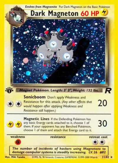 Dark Magneton 11/82 Team Rocket Pokemon card