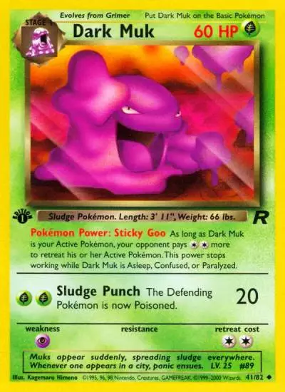 Dark Muk 41/82 Team Rocket Pokemon card