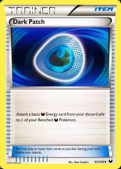 Dark Patch 93/108 Dark Explorers Pokemon card