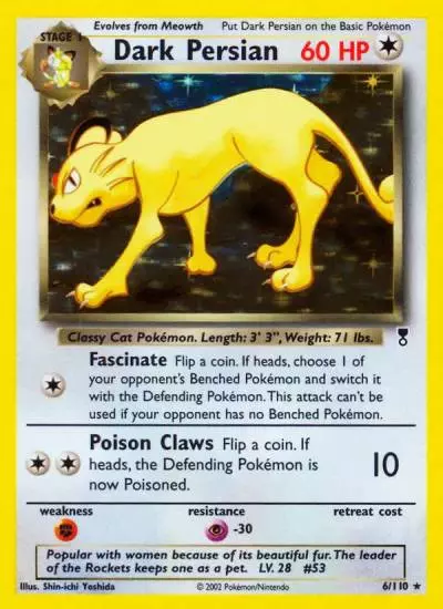 Dark Persian 6/110 Legendary Collection Pokemon card