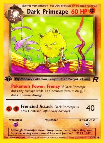 Dark Primeape 43/82 Team Rocket Pokemon card