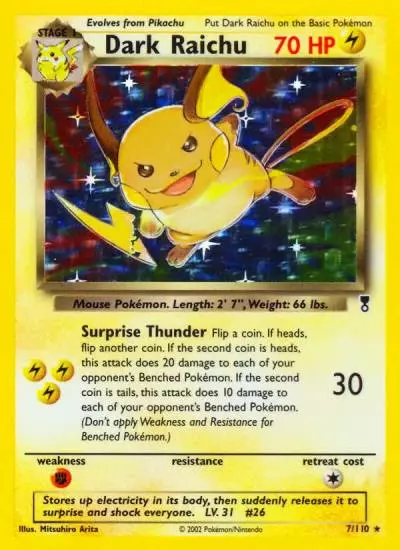 Dark Raichu 7/110 Legendary Collection Pokemon card