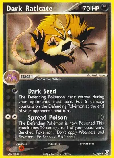 Dark Raticate 17/109 Team Rocket Returns Pokemon card
