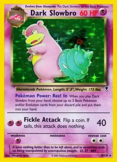 Dark Slowbro 8/110 Legendary Collection Pokemon card