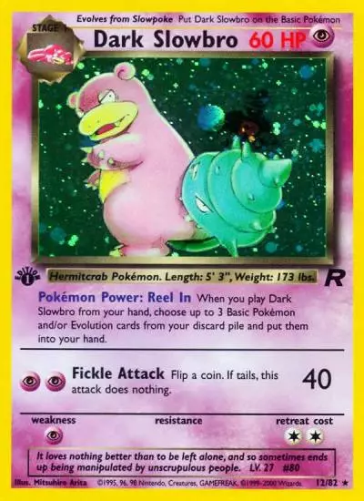 Dark Slowbro 12/82 Team Rocket Pokemon card
