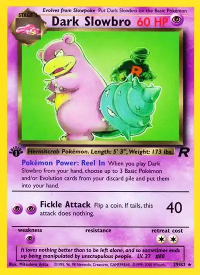 Dark Slowbro 29/82 Team Rocket Pokemon card