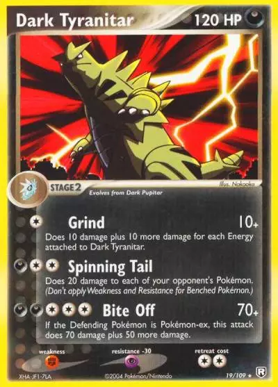 Dark Tyranitar 19/109 Team Rocket Returns Pokemon card