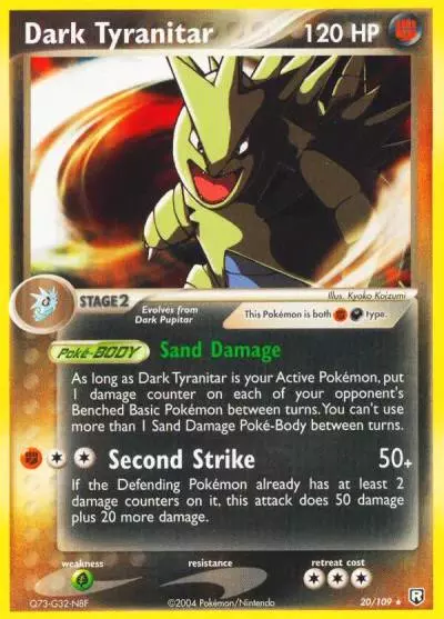 Dark Tyranitar 20/109 Team Rocket Returns Pokemon card