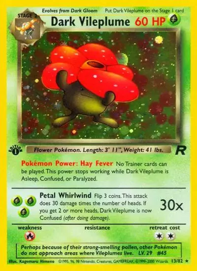 Dark Vileplume 13/82 Team Rocket Pokemon card