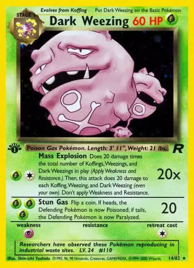 Dark Weezing 14/82 Team Rocket Pokemon card