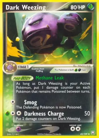 Dark Weezing 42/109 Team Rocket Returns Pokemon card