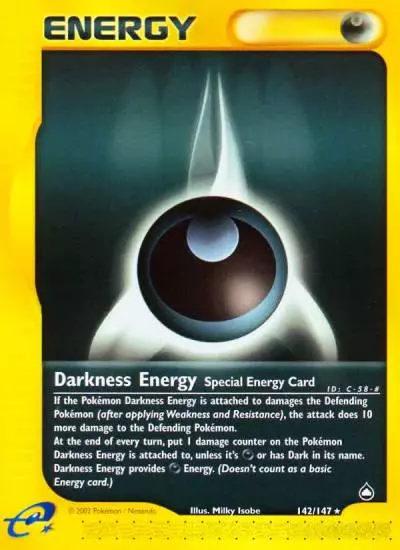 Darkness Energy 142/147 Aquapolis Pokemon card