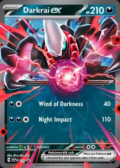 Darkrai ex 110/165 Scarlet & Violet Black Star Promos Pokemon card